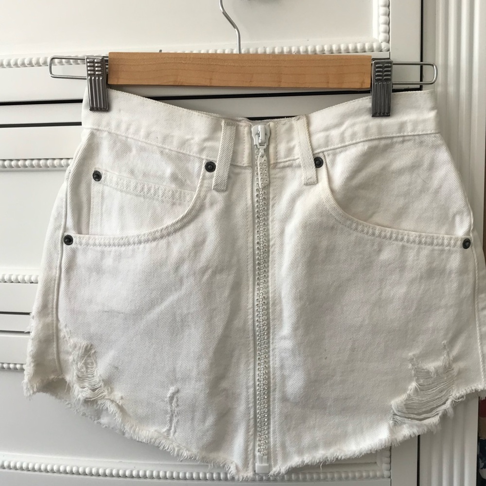 LF white skirt sparkle zipper